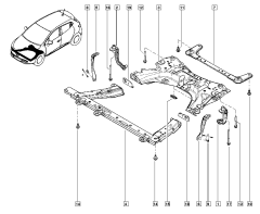 Suport, Bridă Nou Renault Clio 4 543171370R