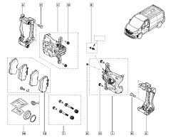 Kit reparație etrier frână Față Original Trafic Vivaro 411201691R