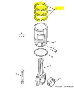 Inele piston Original Citroen Peugeot 1.4 16V ET3J4 0640S8