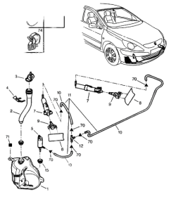 Rezervor Lichid Parbriz Nou Original Peugeot 307 6431C2