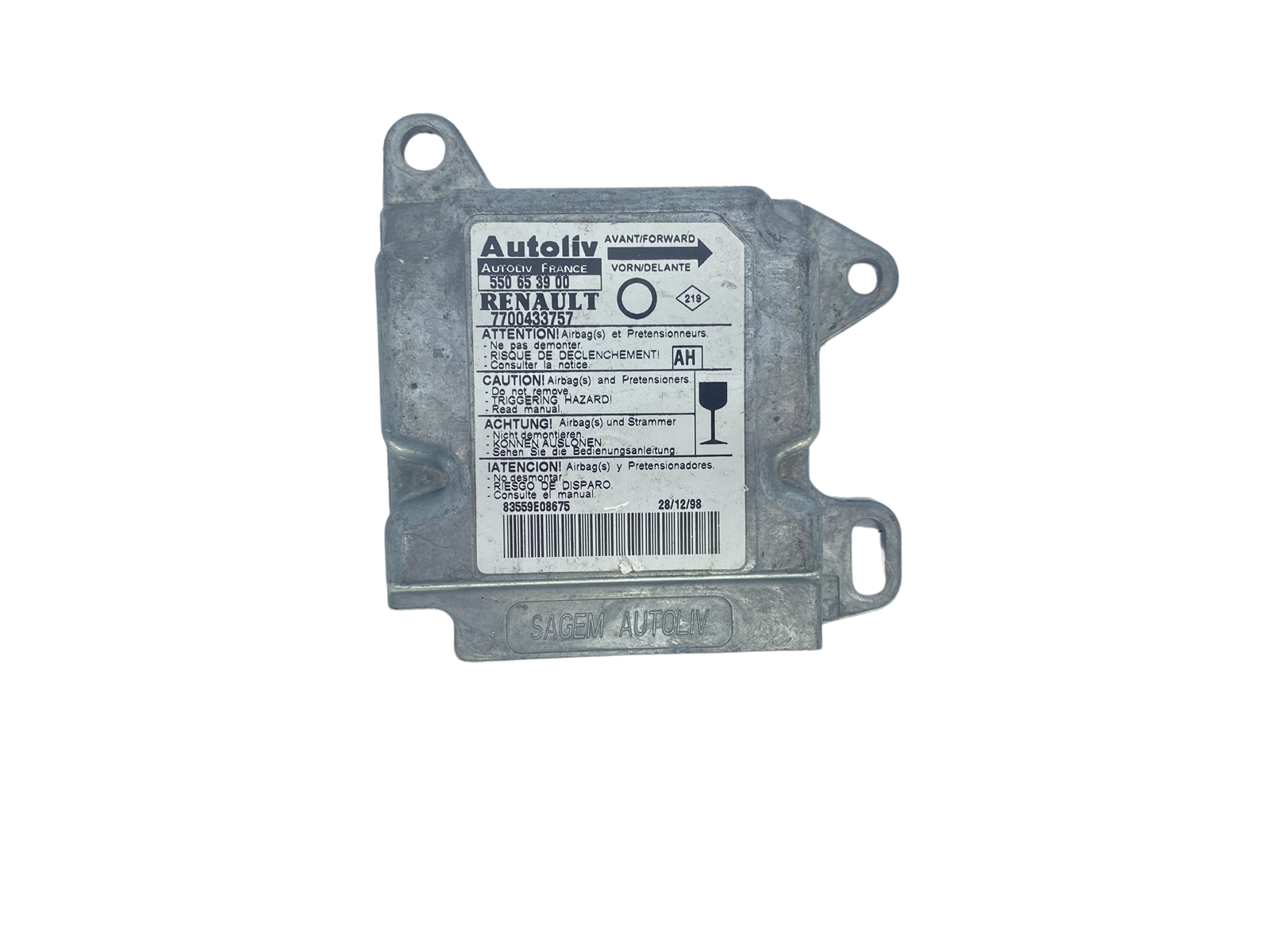 Modul unitate de control 550653900 7700433757 Renault Autoliv main product photo