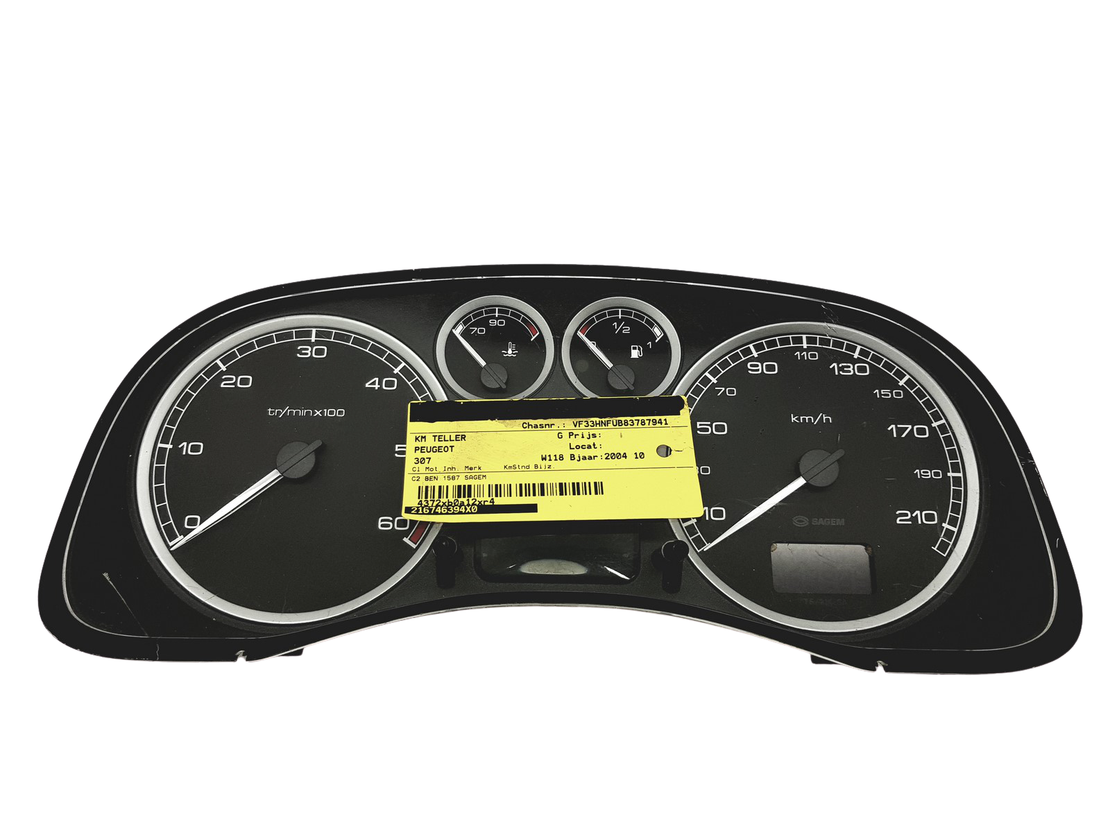 Vitezometru Peugeot 307 9646742480 0R00 Sagem 30981 main product photo