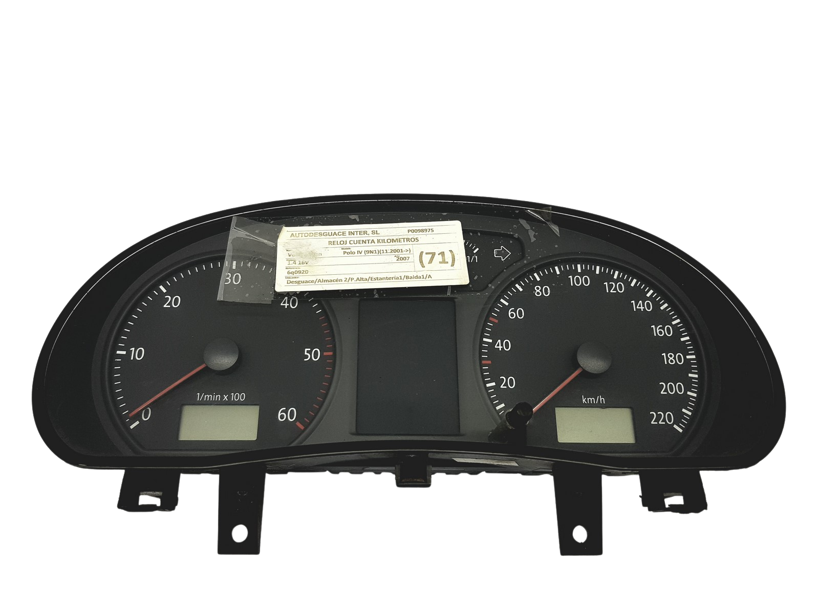 Vitezometru VW Polo 9N 6Q0920803D 110080320009 57774 main product photo