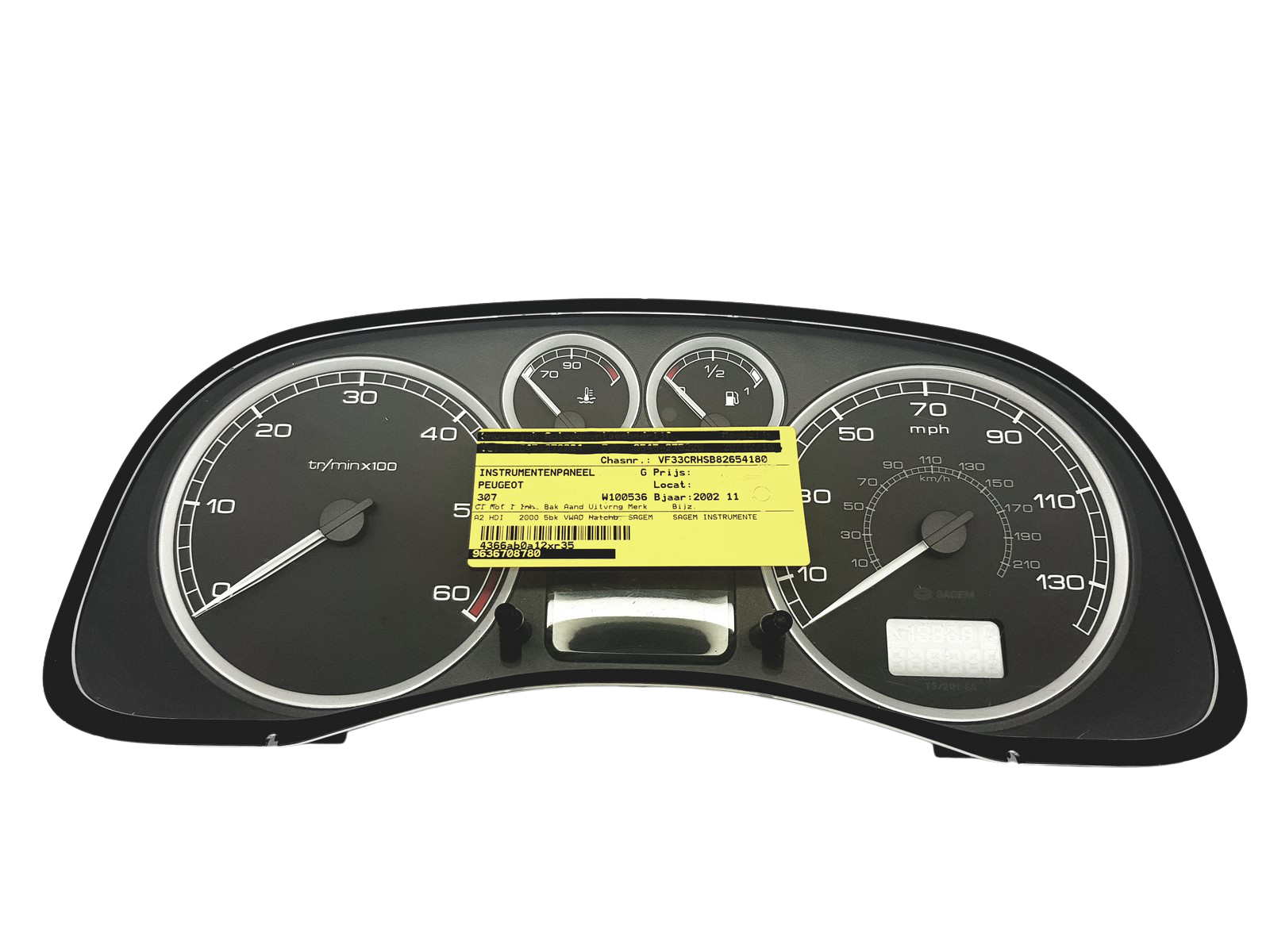 Turometru Peugeot 307 9636708780 E 05 Sagem RHD main product photo